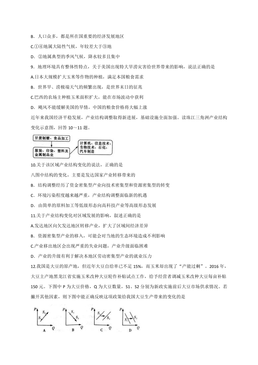 湖南省长沙市2017届高三第二次模拟考试文科综合试题 Word版含答案