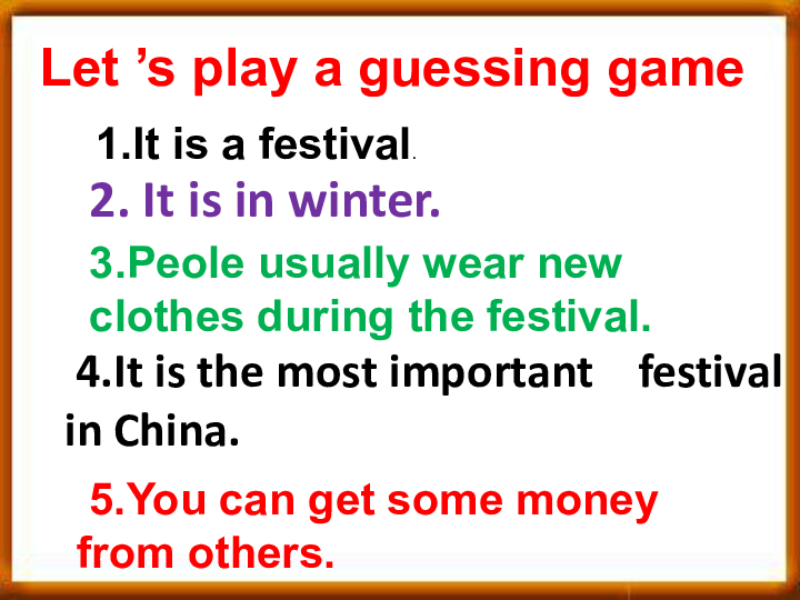 Unit 3 Festivals and Holidays Speaking： Talking about festivals and holiday activities课件(共23张PPT)