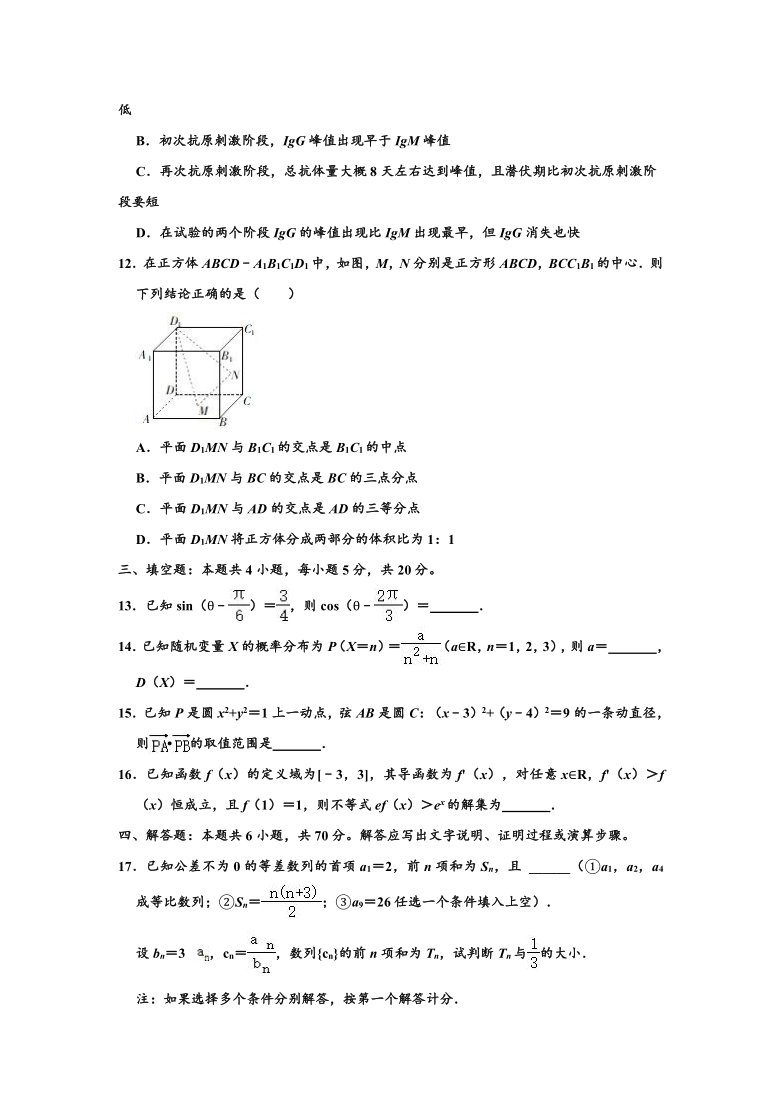 2019-2020学年辽宁省朝阳市凌源市高二下学期期末数学试卷 （解析版）