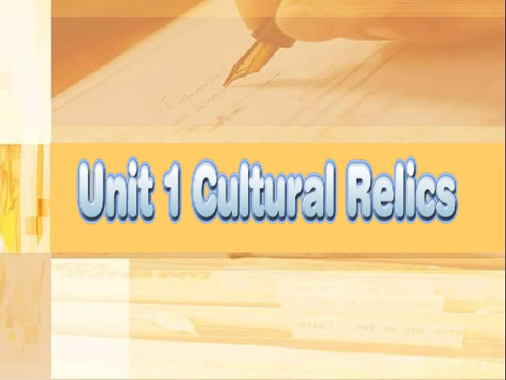 人教版高一英语必修二Unit 1 Cultural relics Grammar课件（36张)