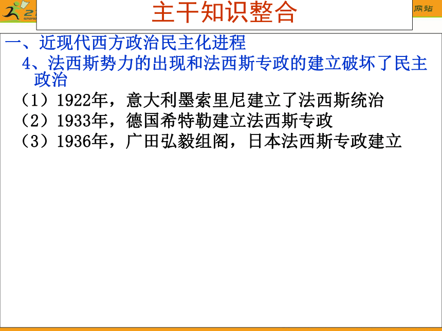 2010届高考历史专题复习系列24：《近代西方资本主义政治制度的确立与发展》