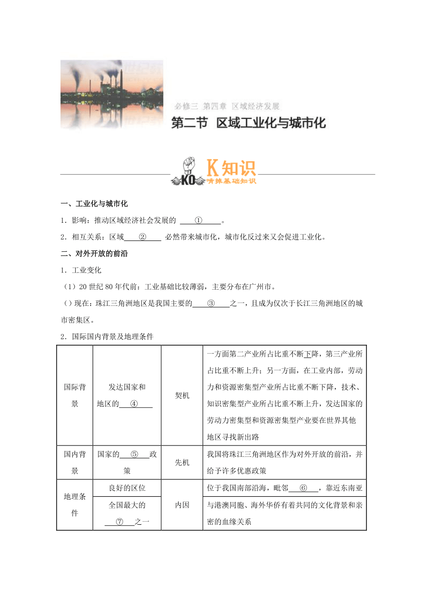 专题4.2区域工业化与城市化-同步巩固2017-2018学年高二地理人教版（必修3）