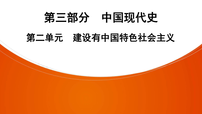 2021年中考一轮复习（广东版） 历史 第三部分 中国现代史 第2单元　建设有中国特色社会主义  课件（73张PPT）