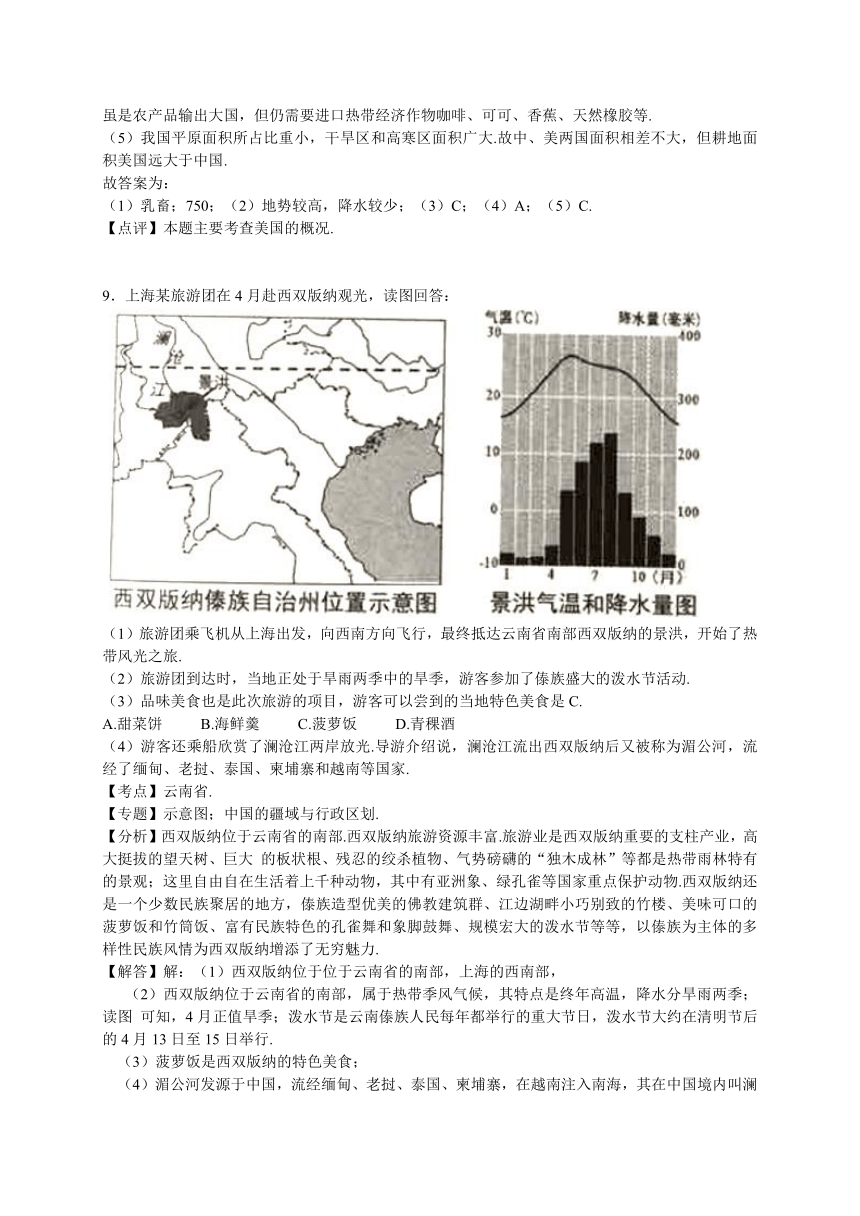 2016年上海市中考地理试题【解析版】