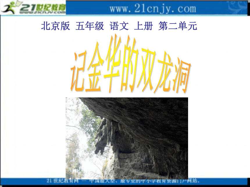 五年级语文上册课件 记金华的双龙洞 2（北京版）