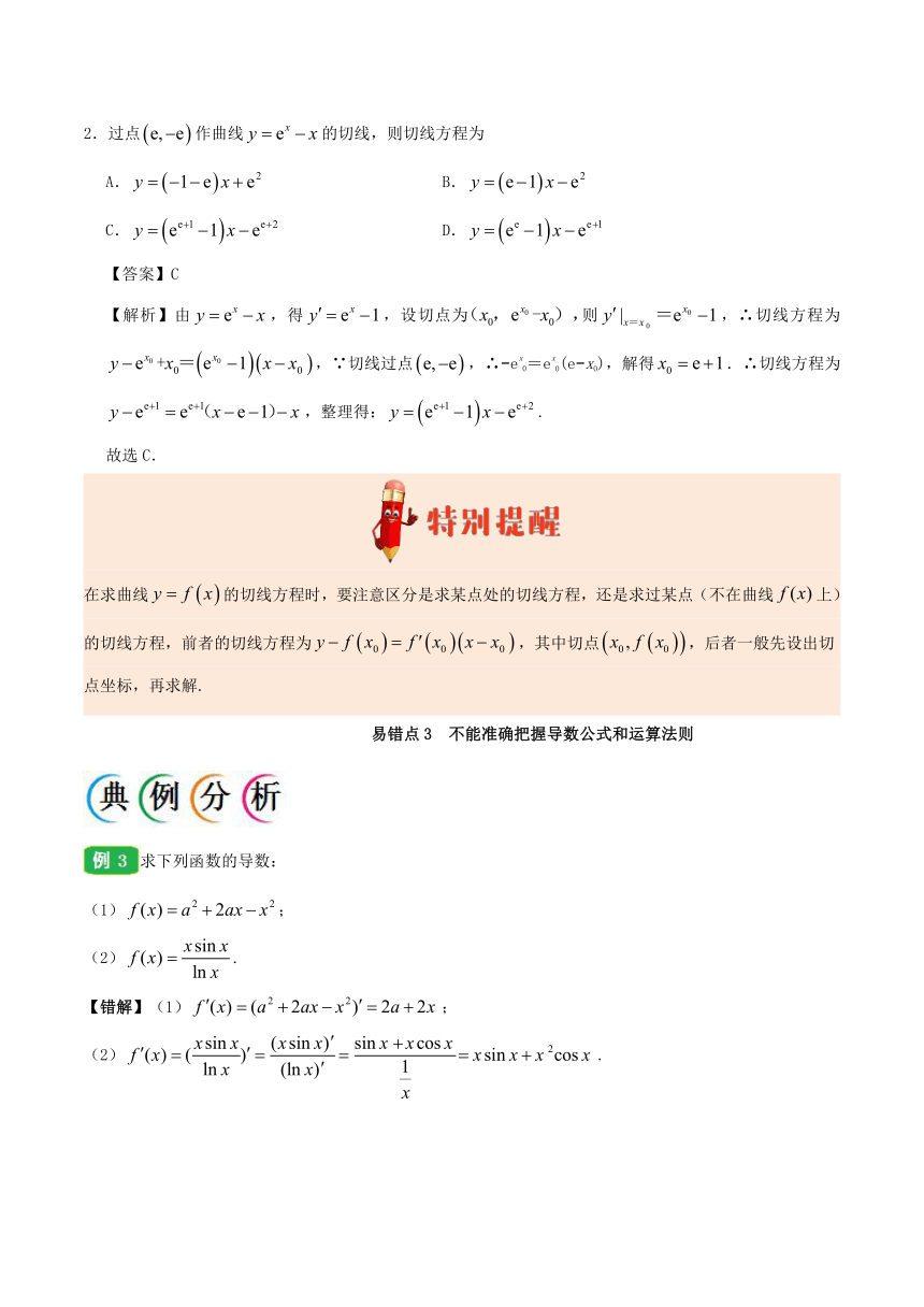 2019年高考数学（文）之纠错笔记系列专题03+导数及其应用