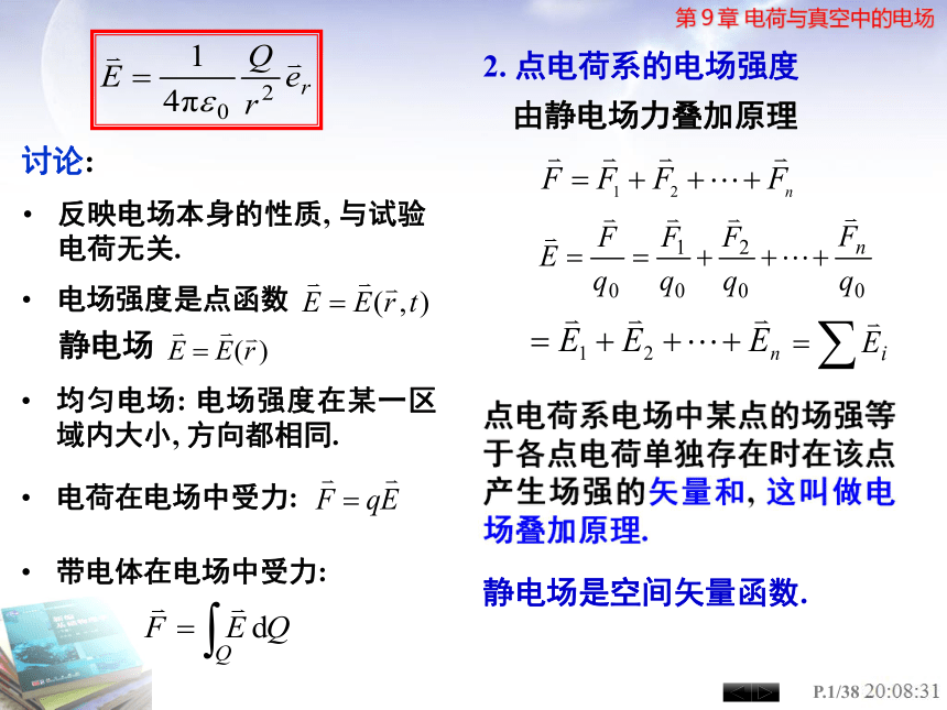 2020-2021学年高中物理竞赛专题课件：电场强度的计算 9张PPT