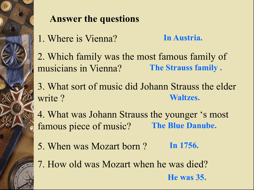 外研（新标准）版>八年级上>Module 5 Western music>Unit 2 Vienna is the cantre of European classical music .