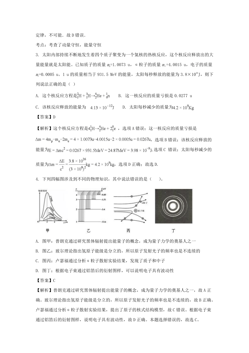 贵州省铜仁市西片区高中教育联盟2017-2018学年高二下学期期末考试物理试题