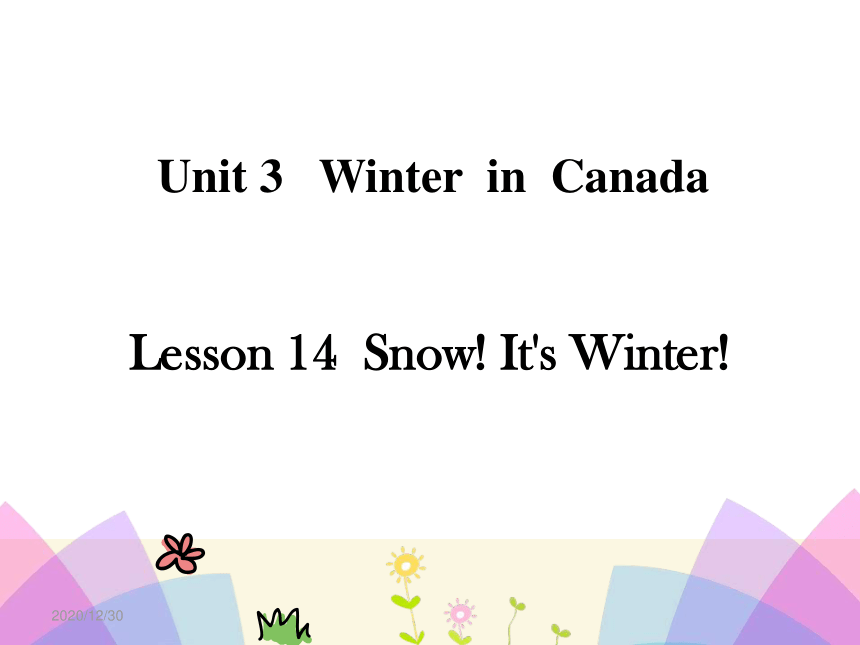 Lesson 14 Snow！ It’s Winter  课件 (共29张PPT)无音视频
