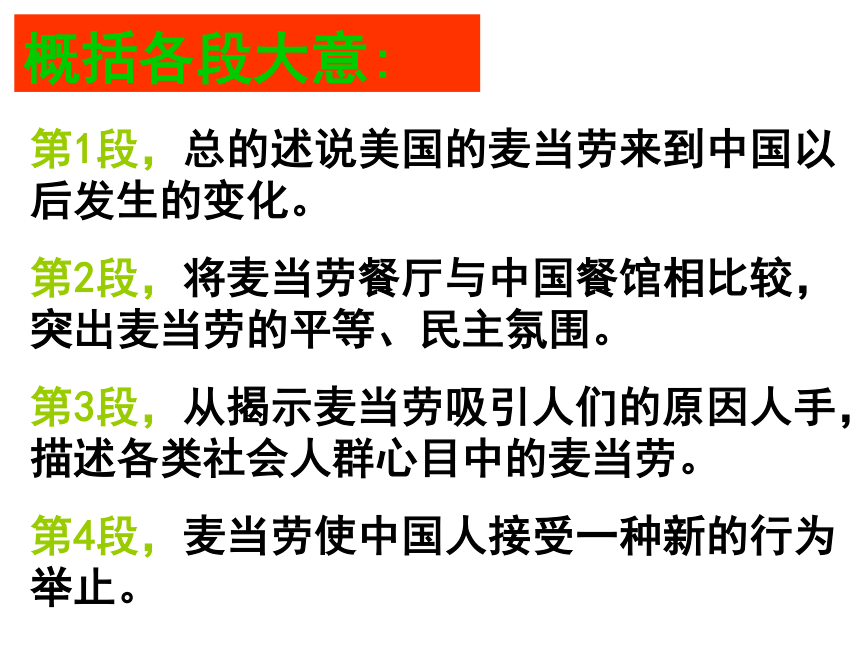 高中语文 《麦当劳中的中国文化表达》精品课件 苏教版必修3