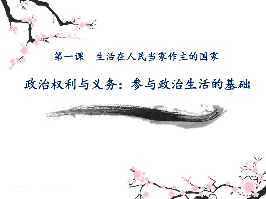 （必修2）政治生活>政治权利与义务：参与政治生活的基础课件（39张PPT）