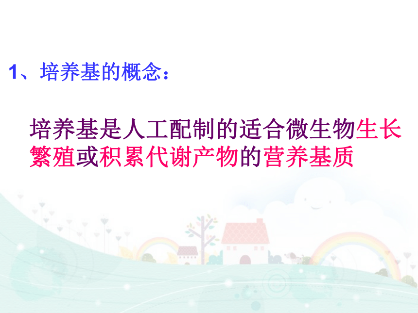 山东版选修1 生物技术实践第一章 微生物培养技术第二节 培养基对微生物的选择作用（19张）