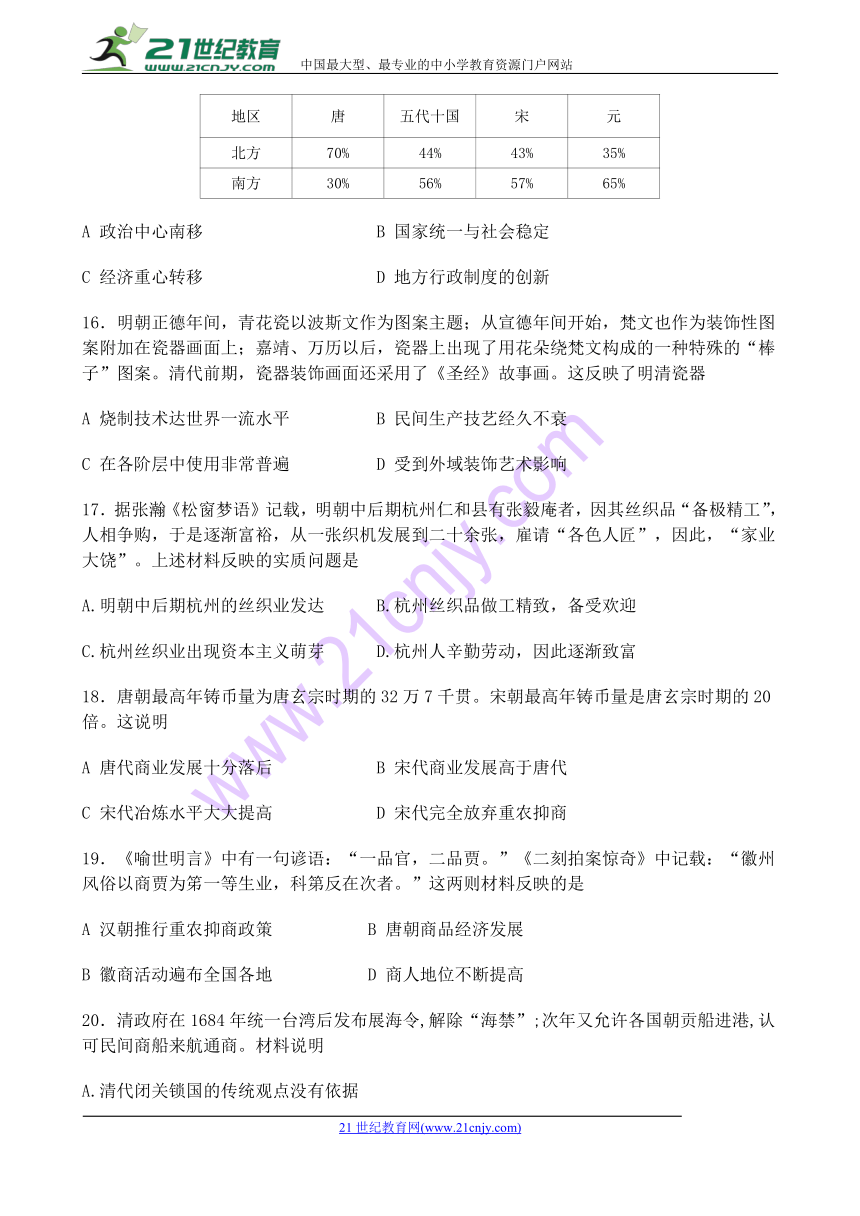 【解析版】辽宁省六校协作体2017-2018学年高一下学期期中考试历史试卷