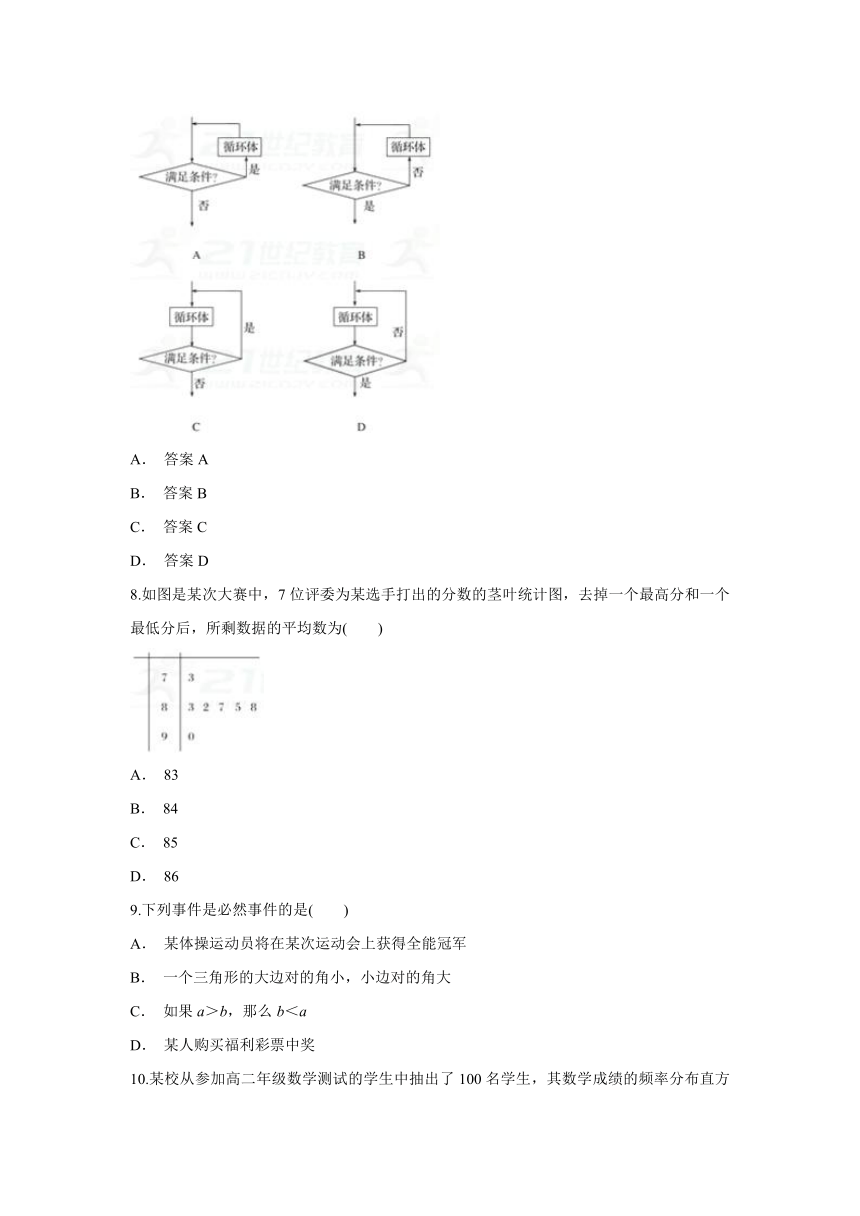 云南省2017年高中学业水平考试模拟考（一）数学（文）试题+Word版含答案