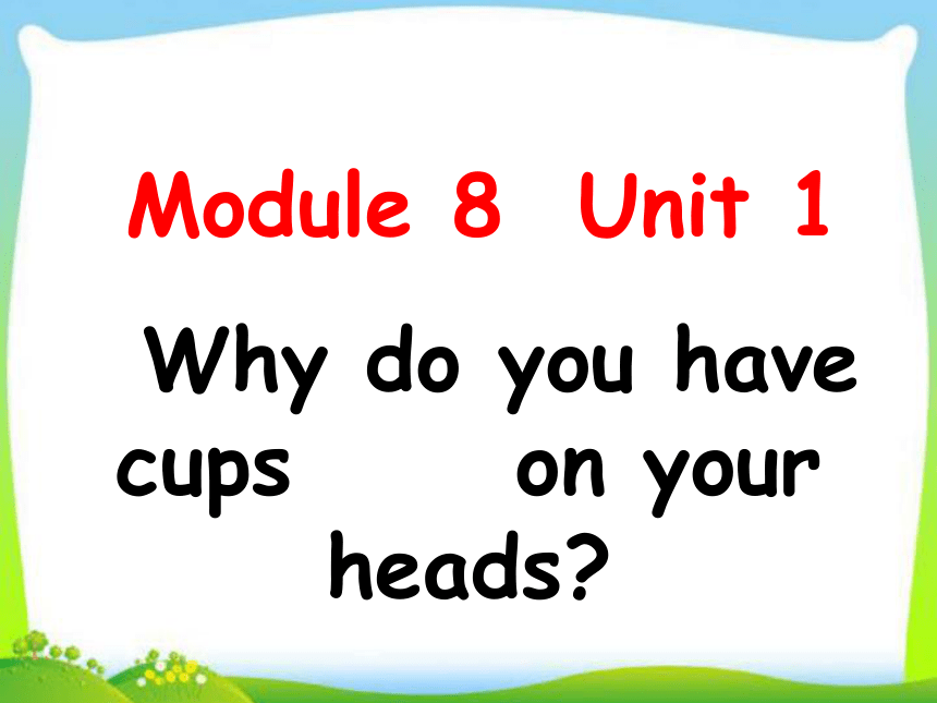 Unit 1 Why do you have cups on your heads? 课件