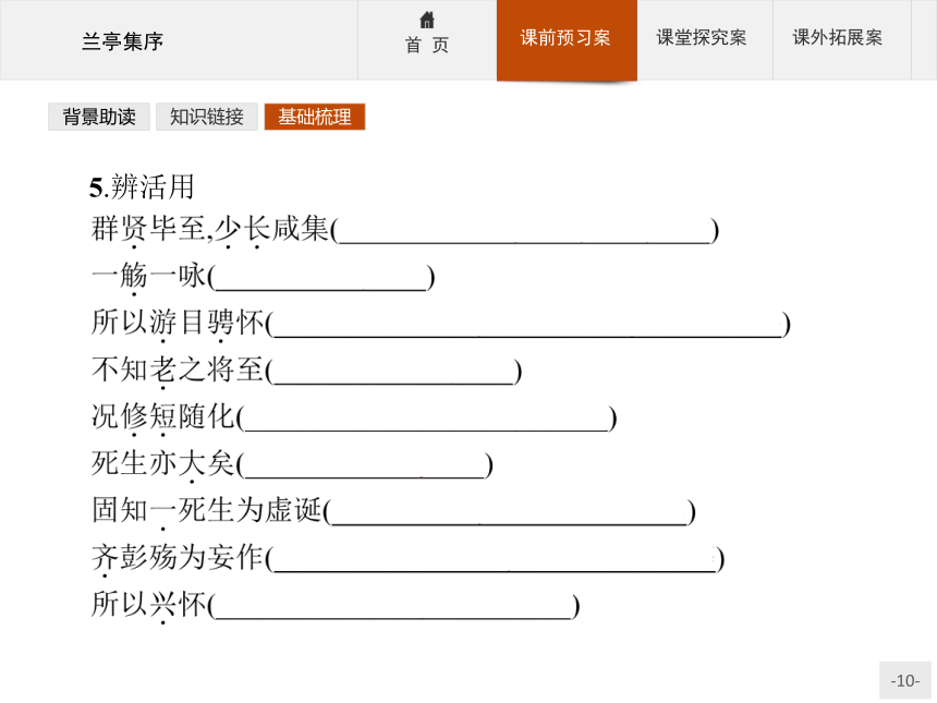 苏教版语文必修5同步教学课件：4.2 兰亭集序