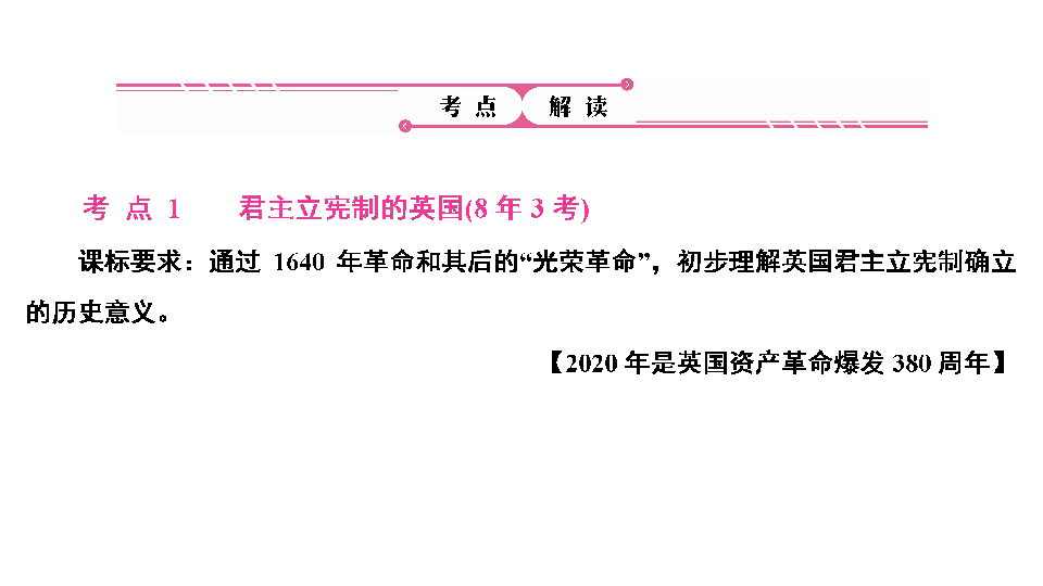 2020年中考历史复习：世界近代史 第6单元　资本主义制度的初步确立（66张ppt）