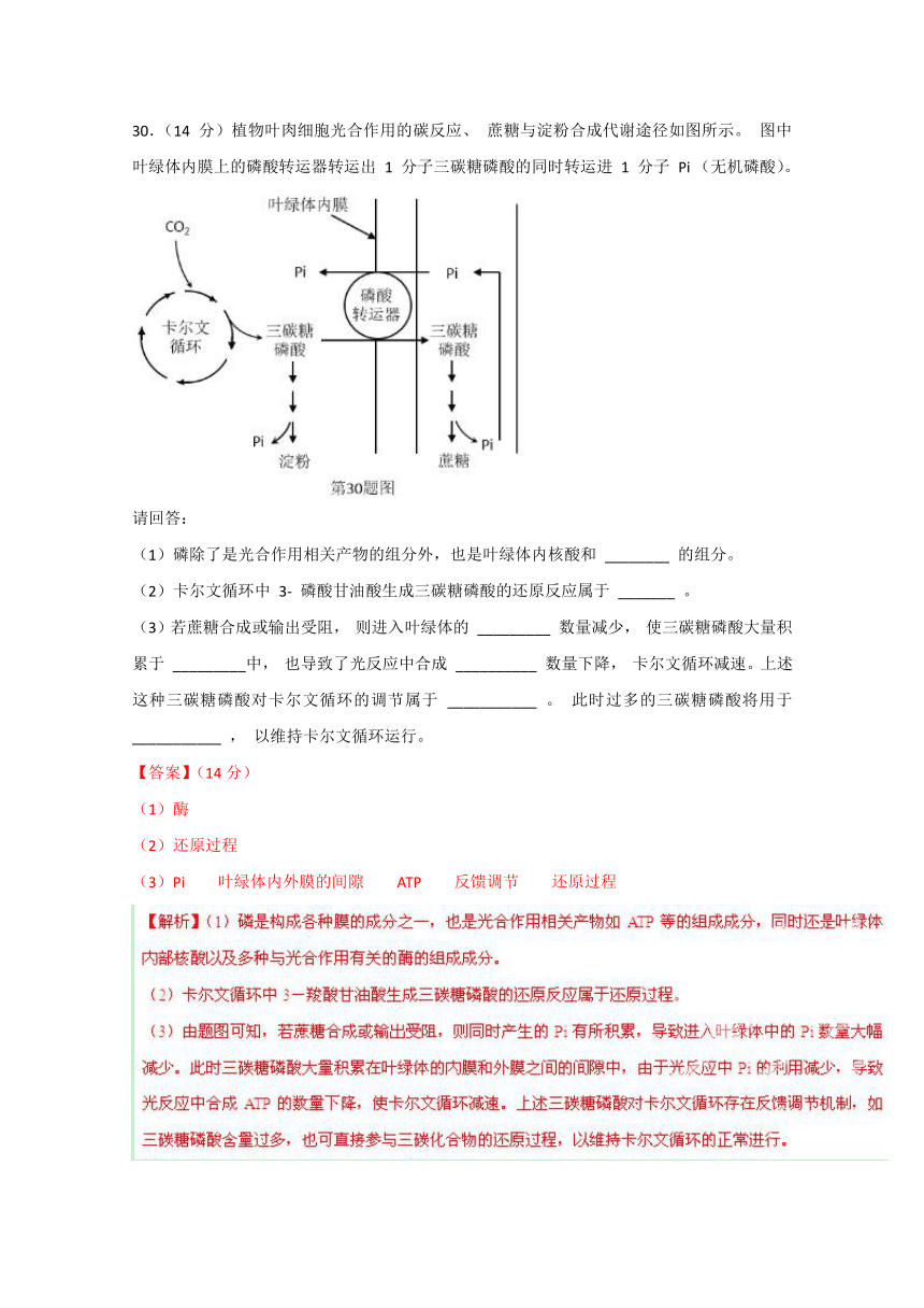 2015年高考真题——理科综合（浙江卷） Word版含解析