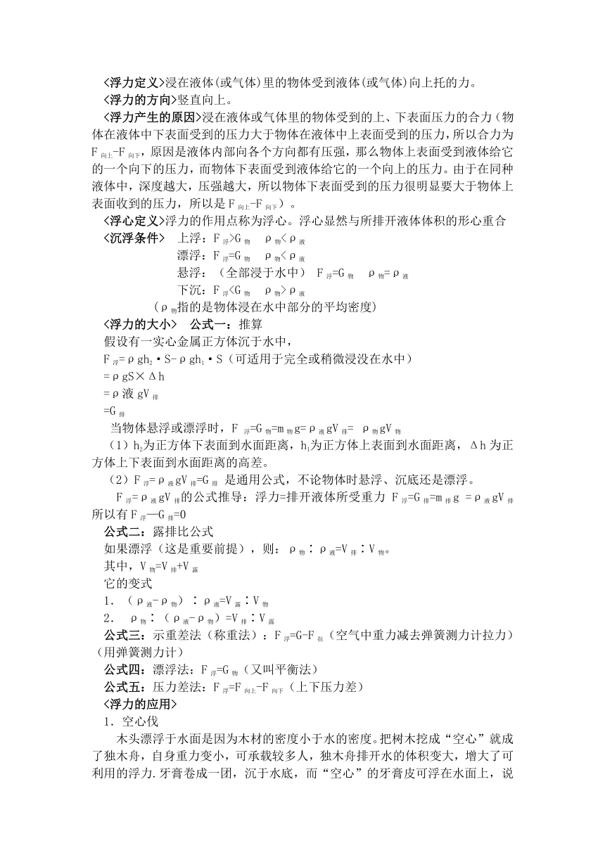 初中科学课外拓展性课程：浮力的课外拓展性探究