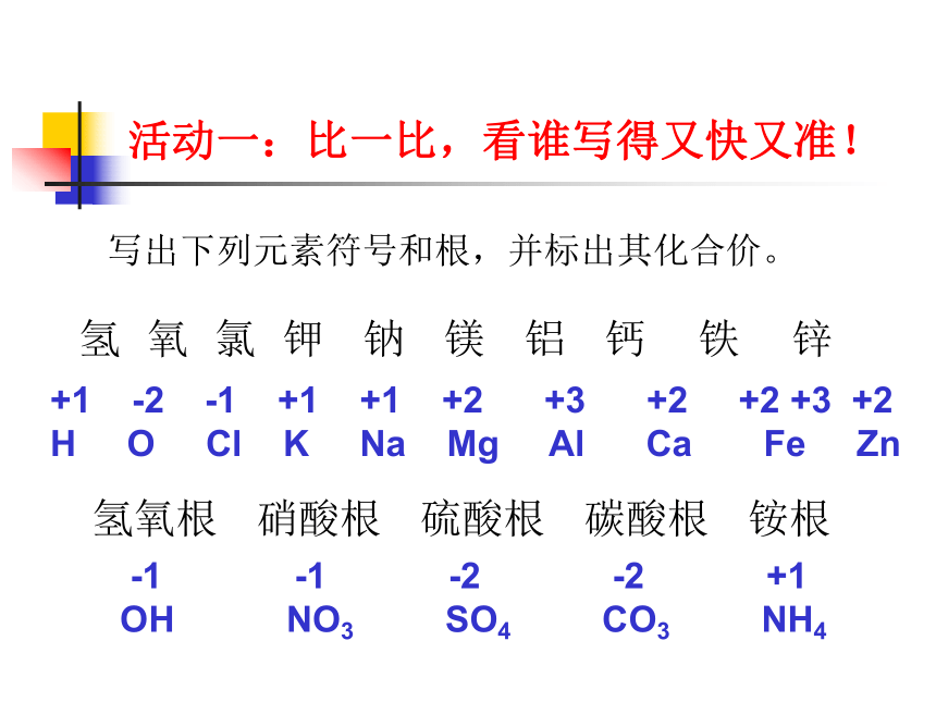 第二节 物质组成的表示——化学式的写法和读法（15张PPT）