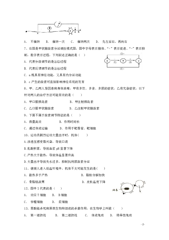 河北省开滦二中2019-2020学年高二上学期期中考试生物试题