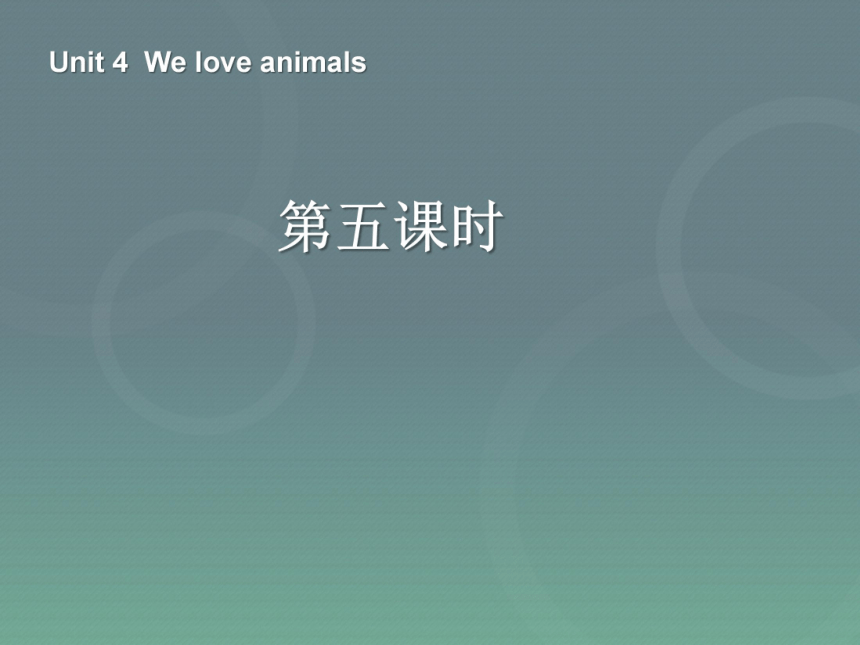 Unit4 We love animals  第五课时 课件 (共33张PPT)