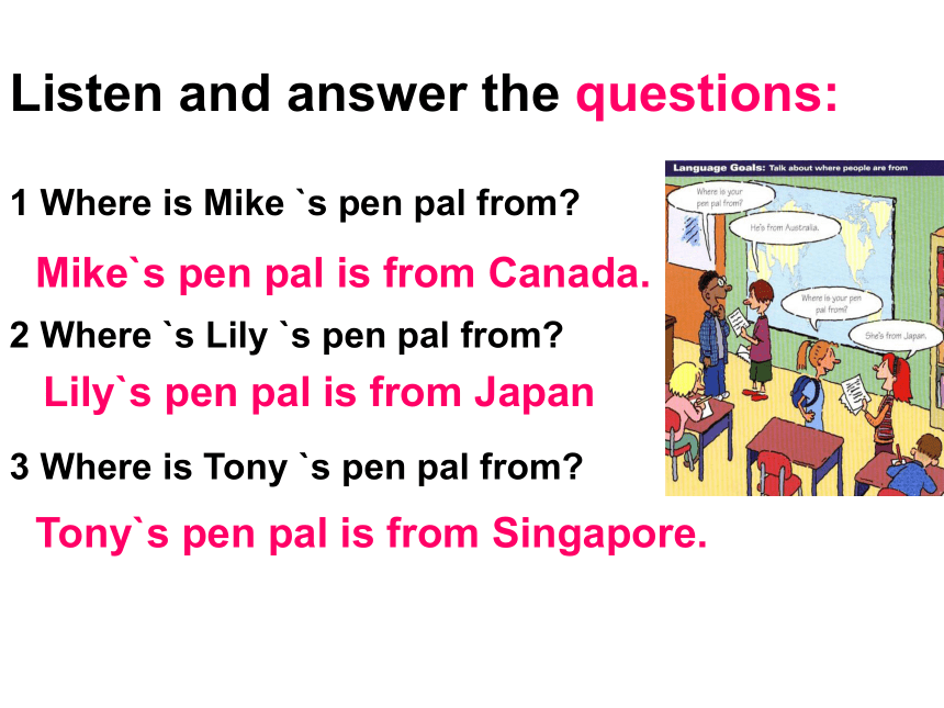 Unit 1 Where’s your pen pal from?（全单元）