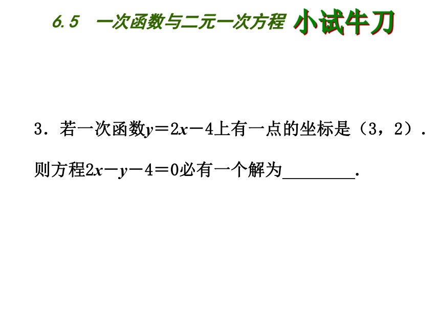 12.3  一次函数与二元一次方程课件（15张PPT）