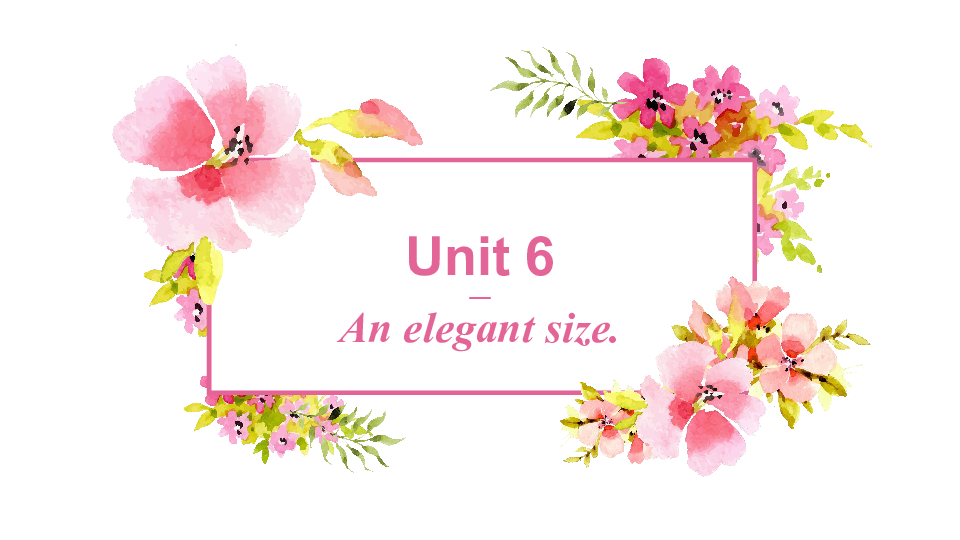 新概念英语青少版2A：Unit 6 An elegant size 课件（51张PPT，音视频为嵌入）