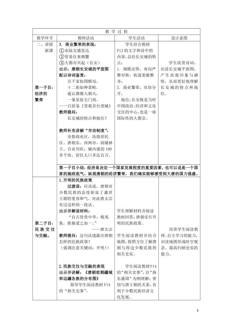 盛唐气象板书设计图片