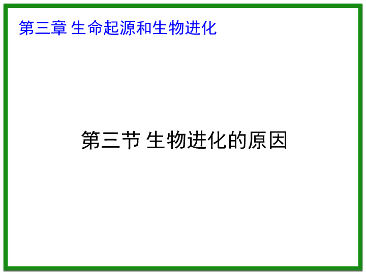 人教版生物八年级下册7.3.3 生物进化的原因(共37张PPT)