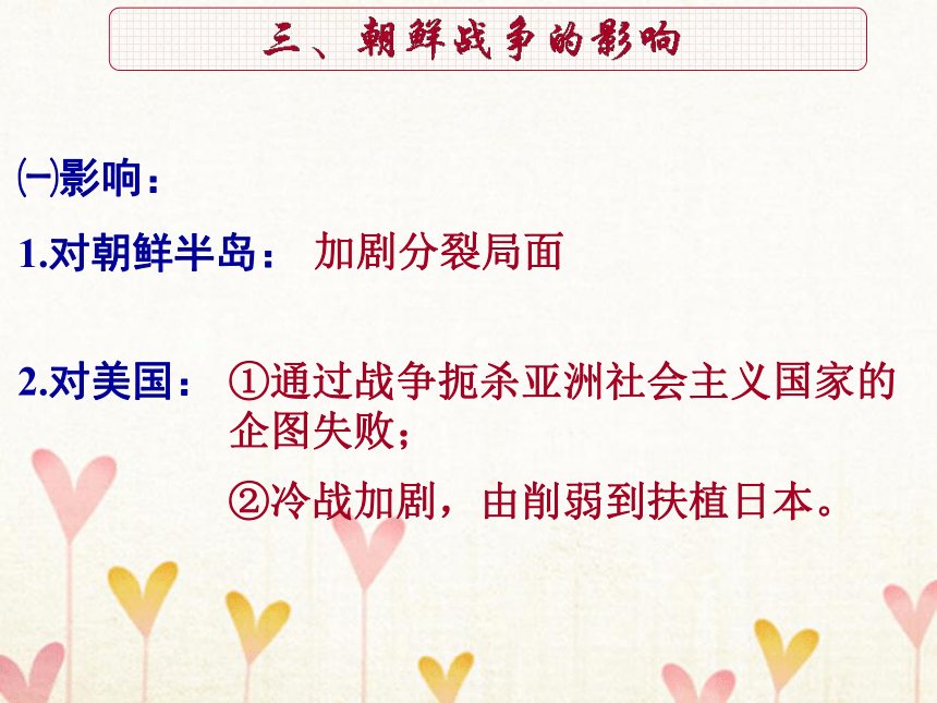 高中历史 新人教版选修3 第5单元烽火连绵的局部战争第1课朝鲜战争 课件