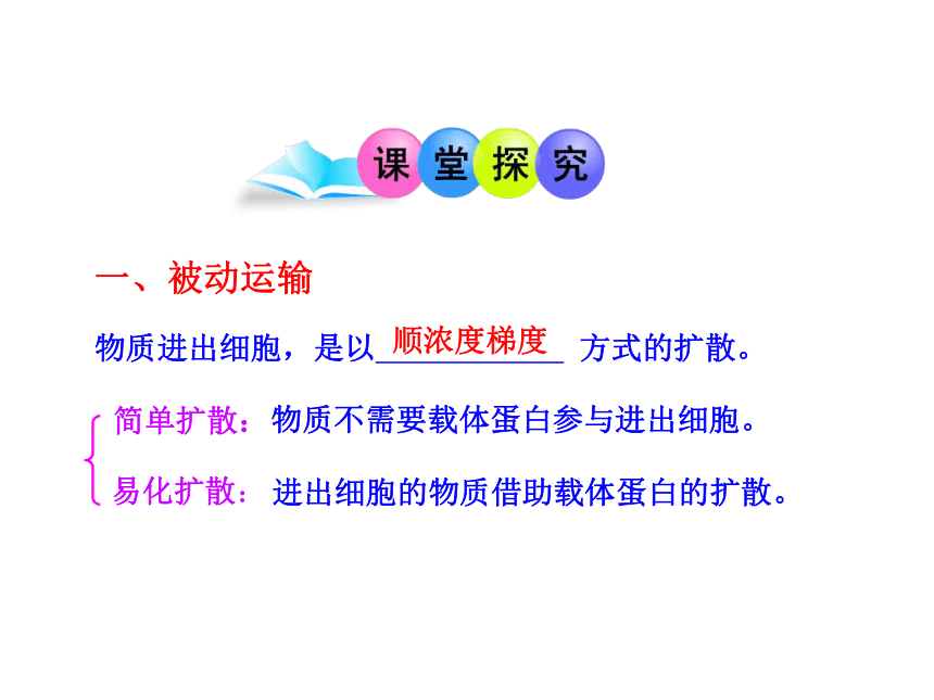 第三章 第三节 物质的跨膜运输（苏教版必修1）