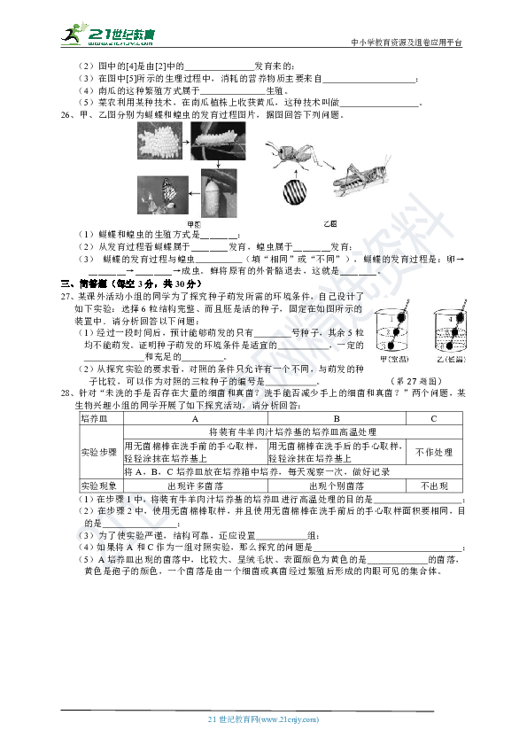 HS版七年级下册第5－7章综合测试卷（含解析）