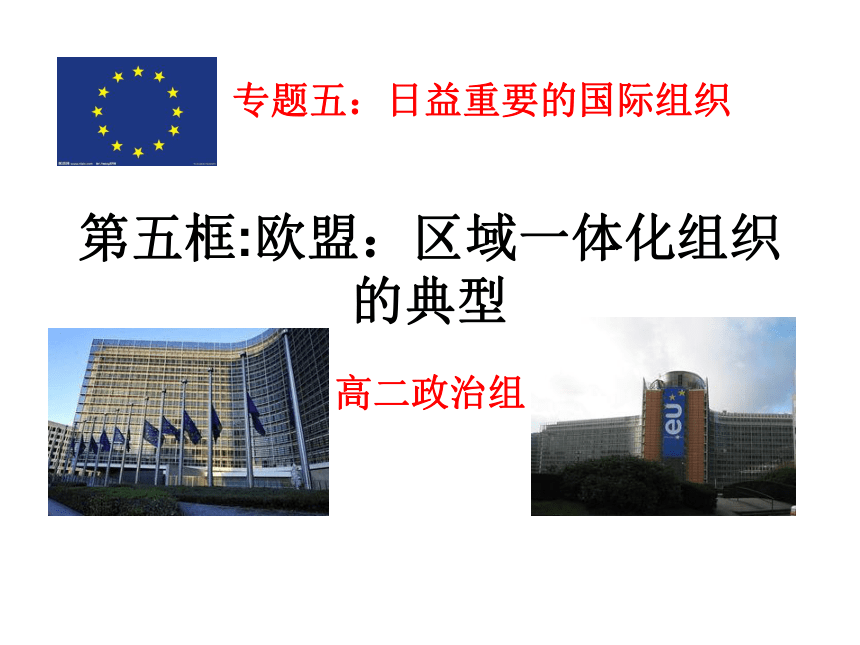 山东省淄博市第七中学2020年高二政治选修三专题5．5欧盟：区域一体化组织的典型 课件（共26张PPT）