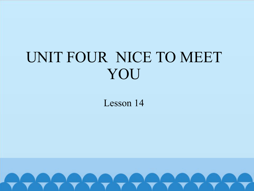 Unit 4  Nice to Meet You Lesson 14  课件（共25张PPT）