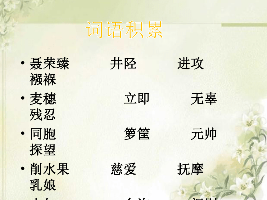 聂荣臻与日本小姑娘课件 (共15张PPT)