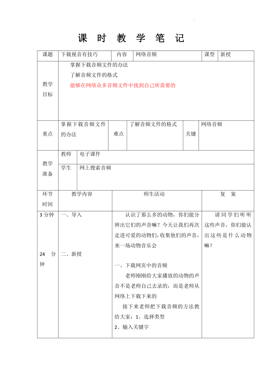 小学信息技术教案下载_小学教案模板空白表格下载_小学信息 信息技术教案