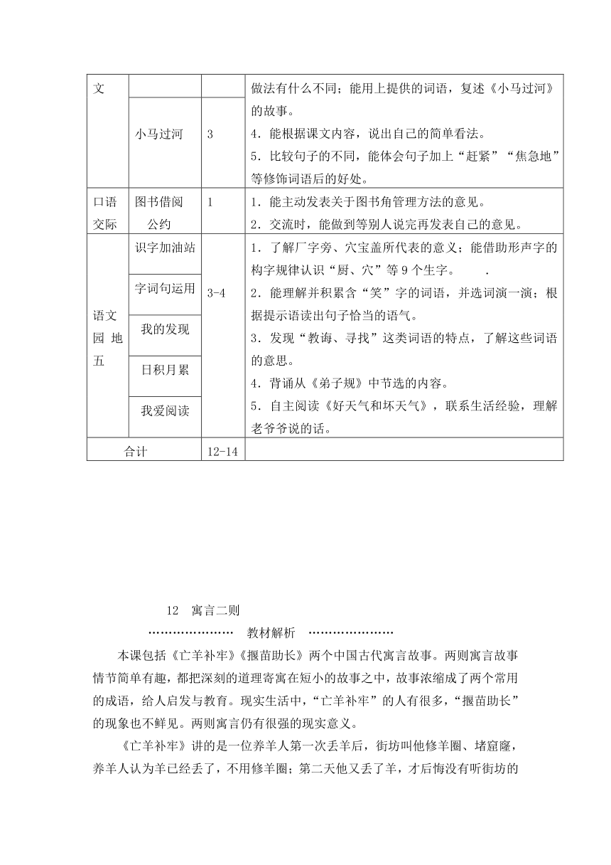 二年级下册语文第5单元教学设计