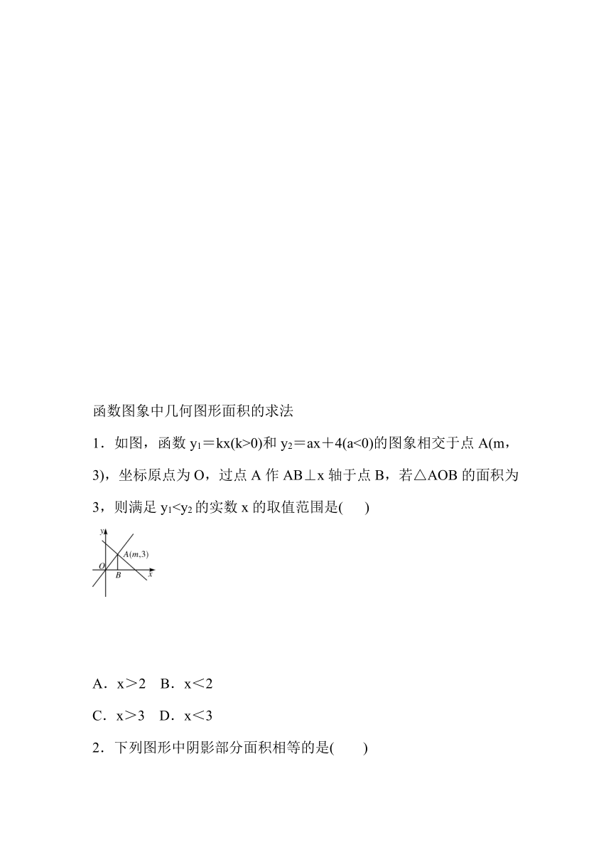 2022年人教版数学中考专题练习函数的图像word版含答案