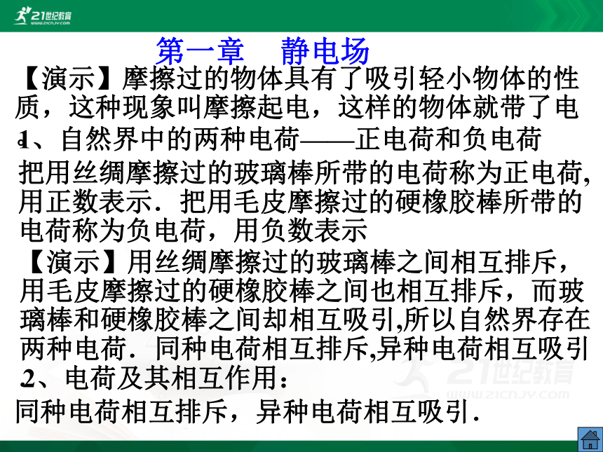 高中物理选修3-1第一章静电学-1.电荷守恒定律（课件）