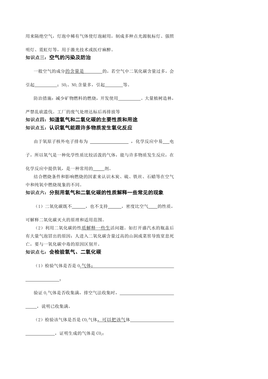 2016届中考化学专题复习一 地球周围的空气导学案（无答案）.doc