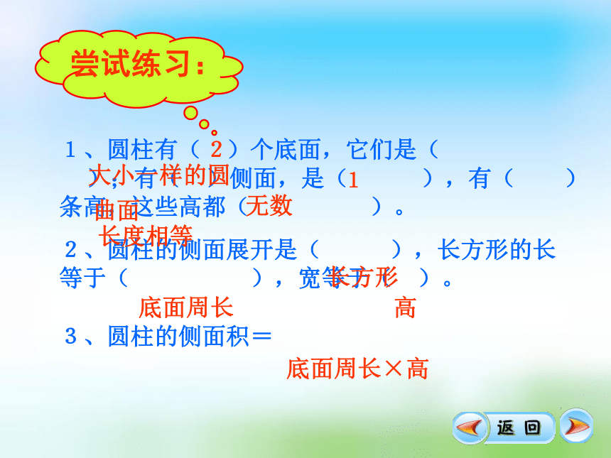 数学六年级下北师大版1.2圆柱的表面积课件（79张，共4课时）