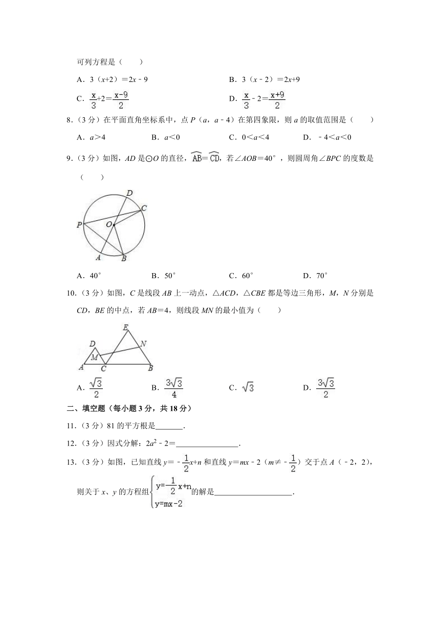 2021-2022学年湖南省长沙市开福区青竹湖湘一外国语学校九年级（上）第一次月考数学试卷（Word版 含解析）