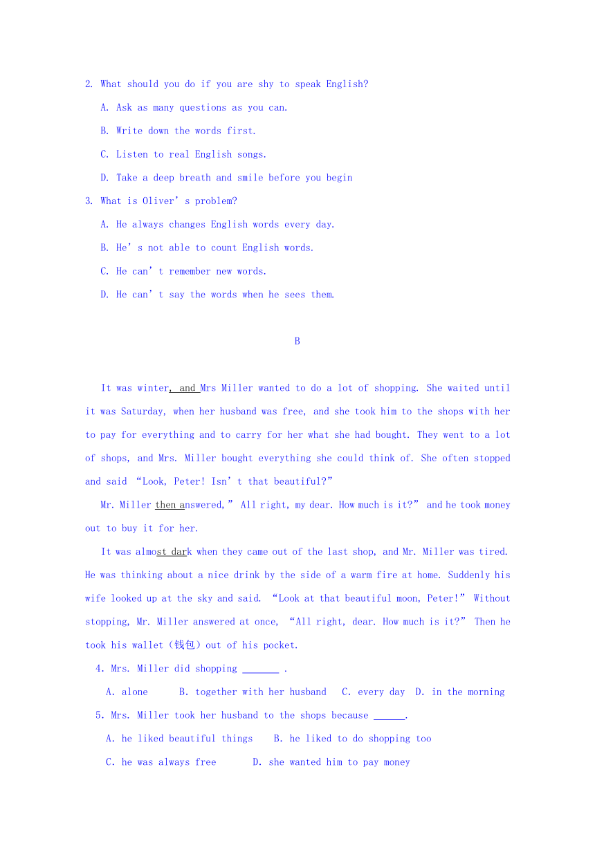 新疆温州大学拜城实验高中2016-2017学年高二上学期期中考试英语试题（无答案）