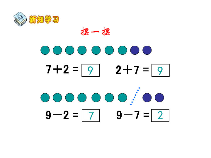 数学一年级上冀教版5289的加减法课件