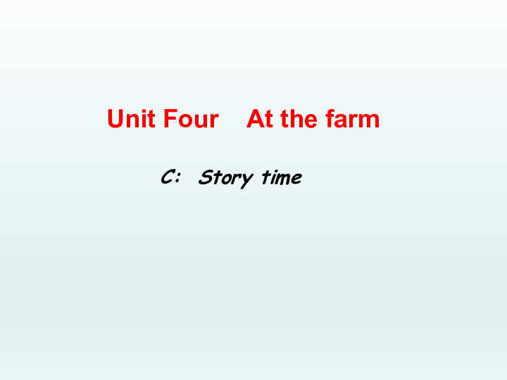 Unit 4 At the farm PC μ31PPT