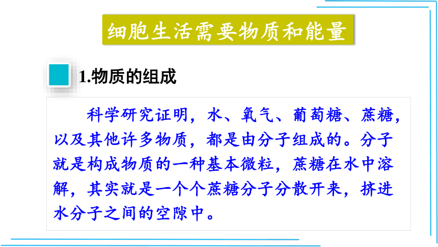 【人教七上生物最新教学课件】2.1.4细胞的生活(共36张PPT)