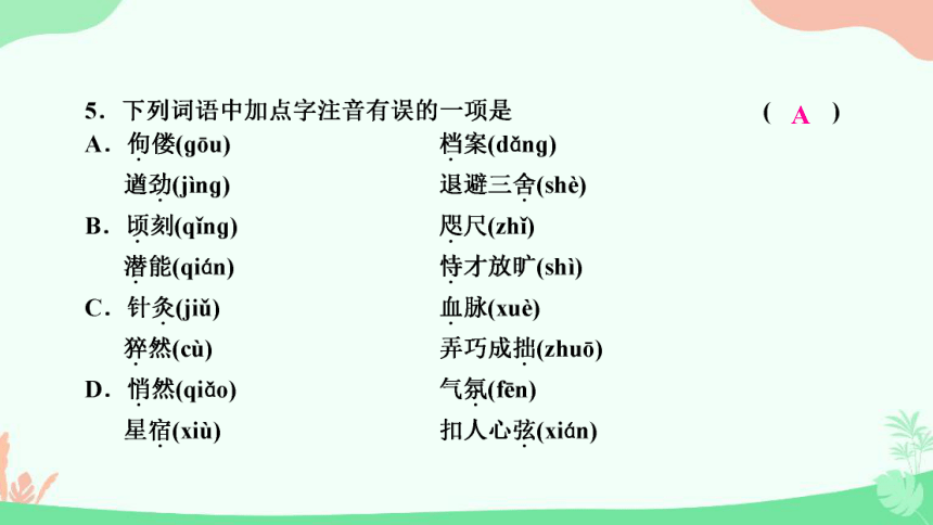 2021年云南省中考语文一轮复习专题3　字音、字形 课件（共49张PPT）